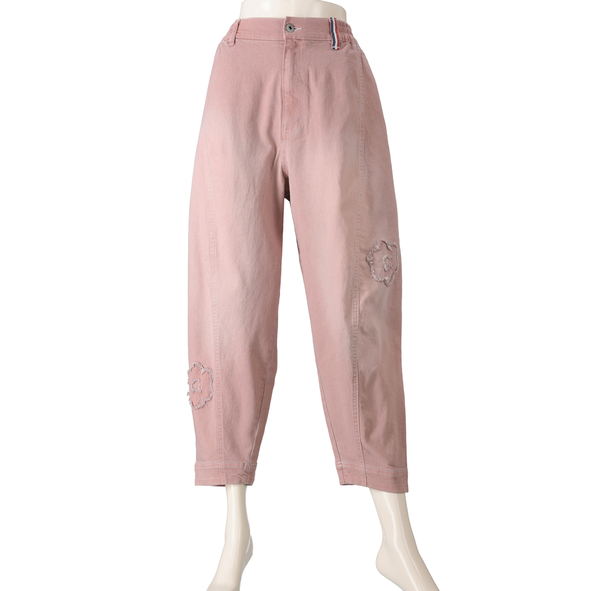 PERSONS 選べる股下フラワーパッチデニムキャットパンツ パーソンズ