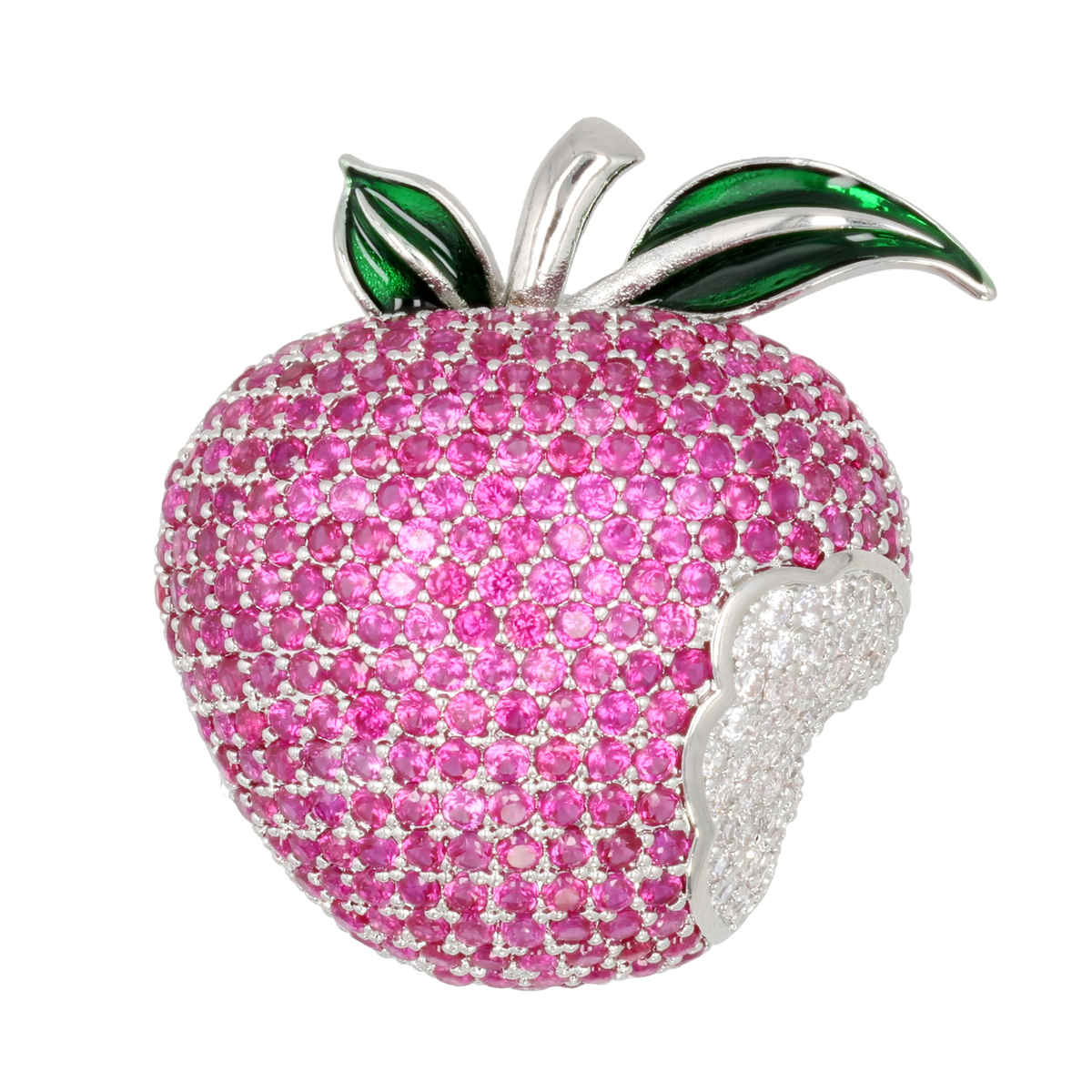 JinkaNezu CZ スウィート アップル ブローチ ジンカネヅ（JinkaNezu