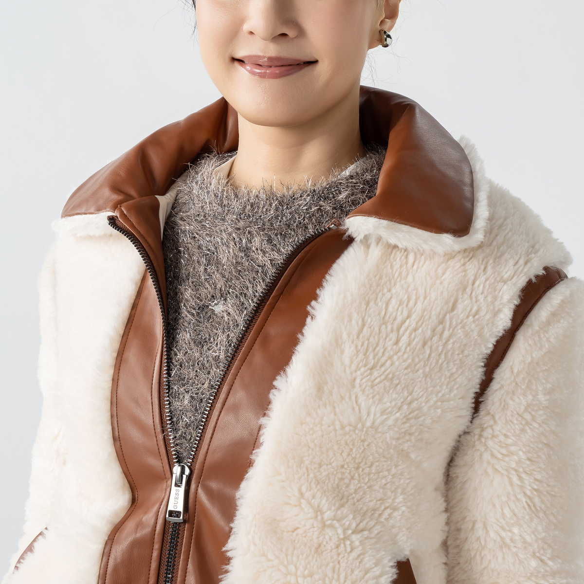 GUESS フェイクファージャケット GUESS（ゲス） - QVC.jp