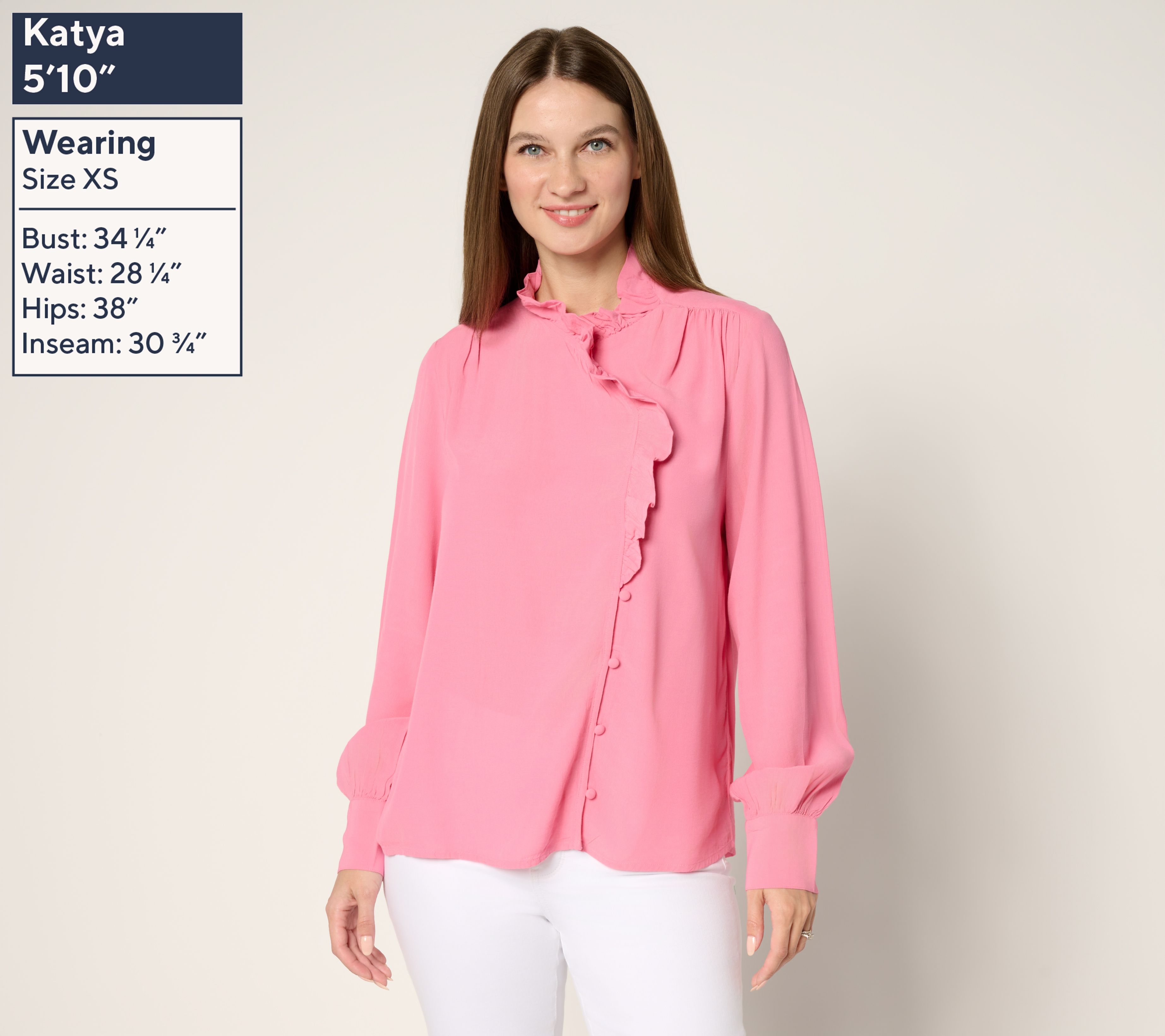 Me by Jennie Garth Bianca Ruffle Blouse - QVC.com
