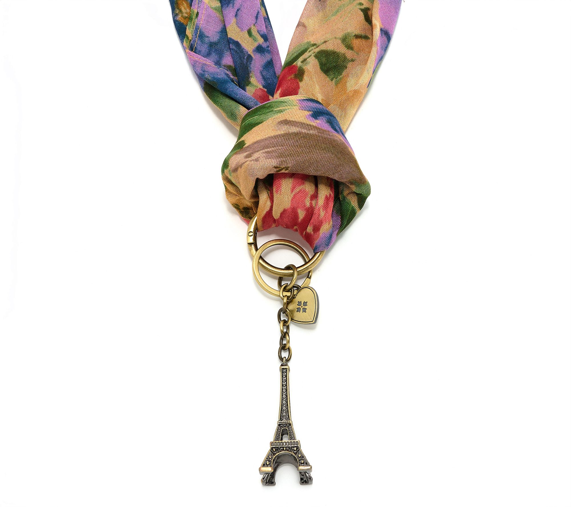 Patricia Nash Eiffel Tower Scarf Bag Charm - QVC.com