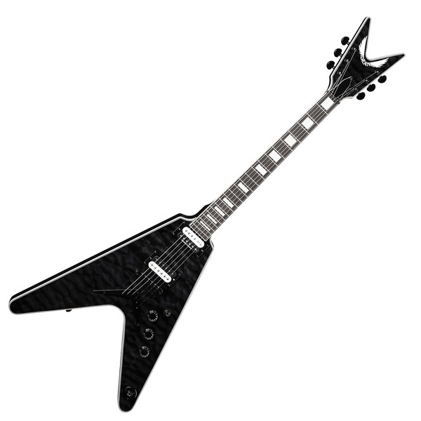 DISC Dean V Select Quilt Top, Trans Black at Gear4music