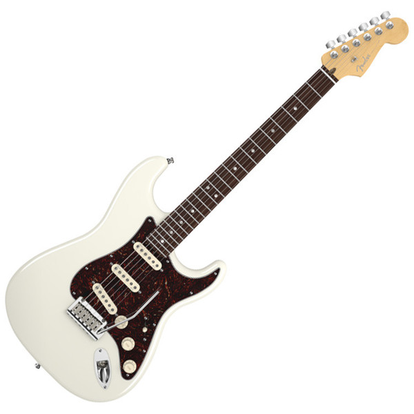 Fender American Deluxe Stratocaster Electric Guitar, Olympic Pearl