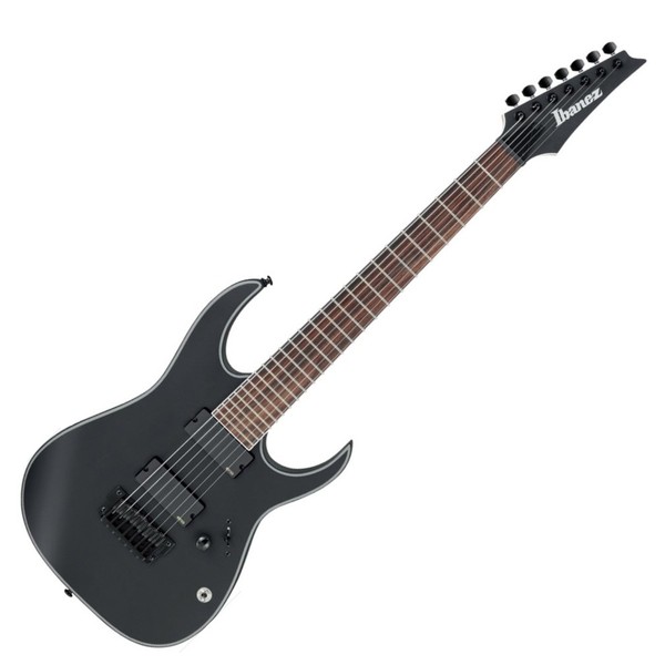 DISC Ibanez RGIR37BFE Iron Label 7 String, Black Flat at Gear4music
