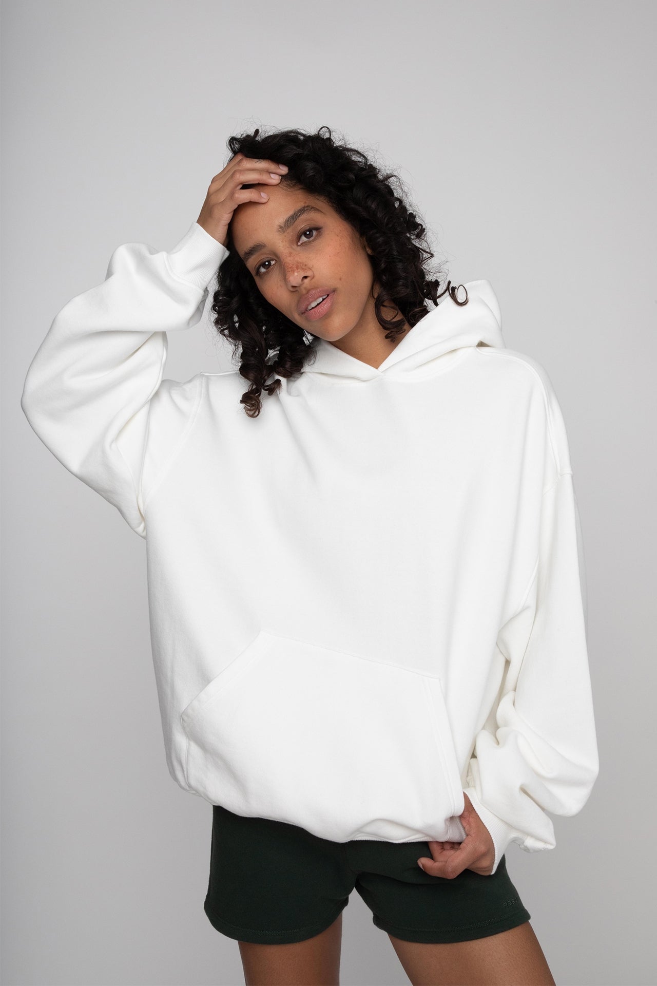 Unisex Oversized Pullover Hoodie White