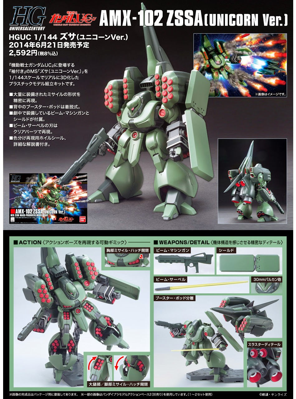 HG 1/144 AMX-102 Zssa [Unicorn Ver.] – R4LUS