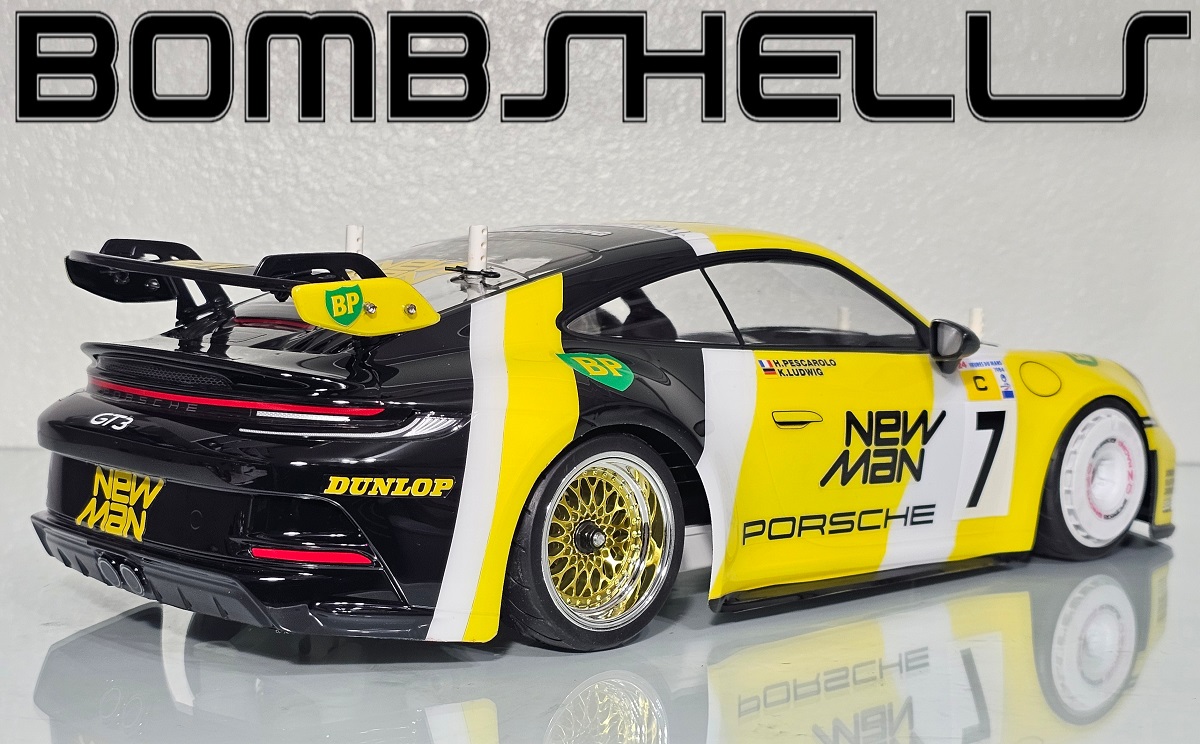 Tamiya Porsche 911 GT3 (992) “NEWMAN” Custom Painted Body Set w