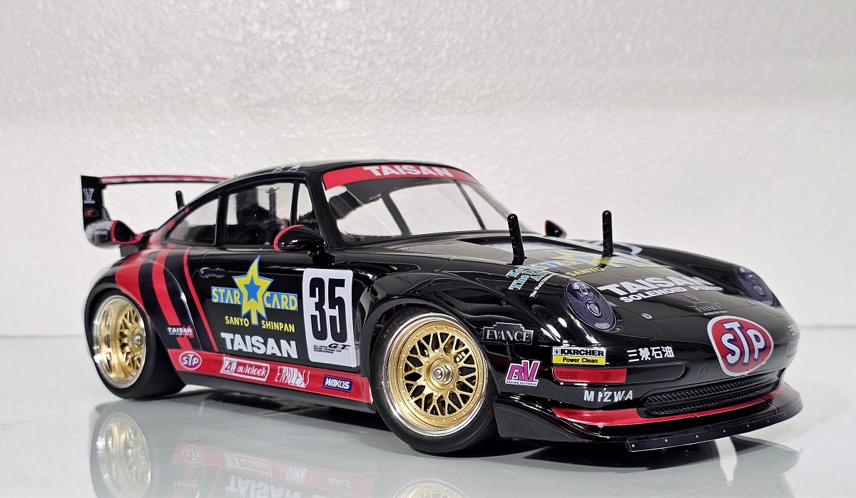 Tamiya Ta02Sw Taisan Starcard Porsche 911 GT2 – Vintage – RC