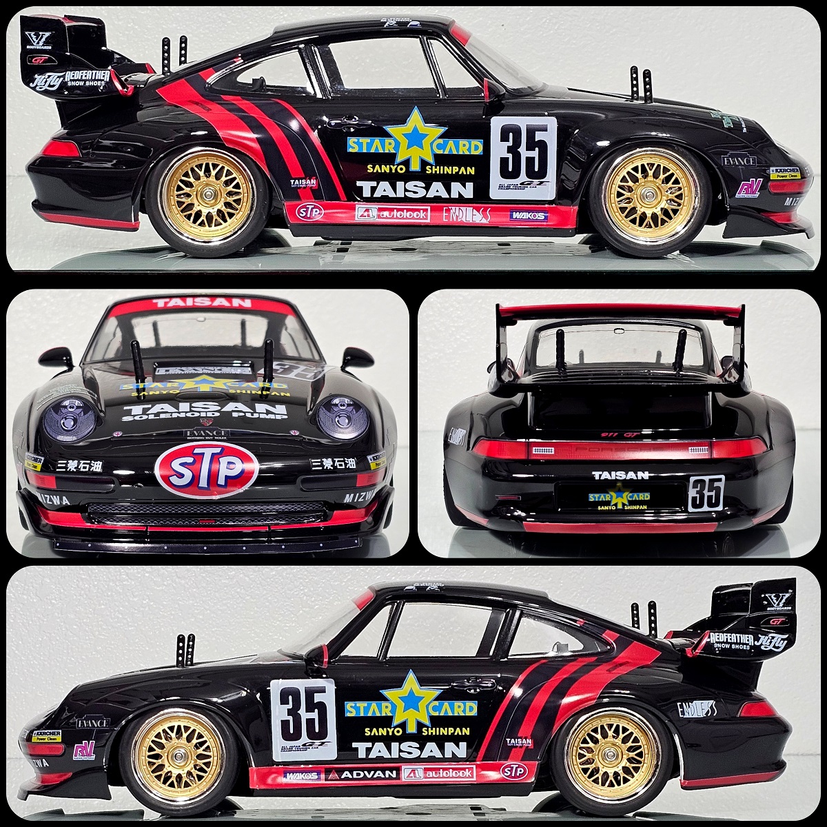 Tamiya Ta02Sw Taisan Starcard Porsche 911 GT2 – Vintage – RC