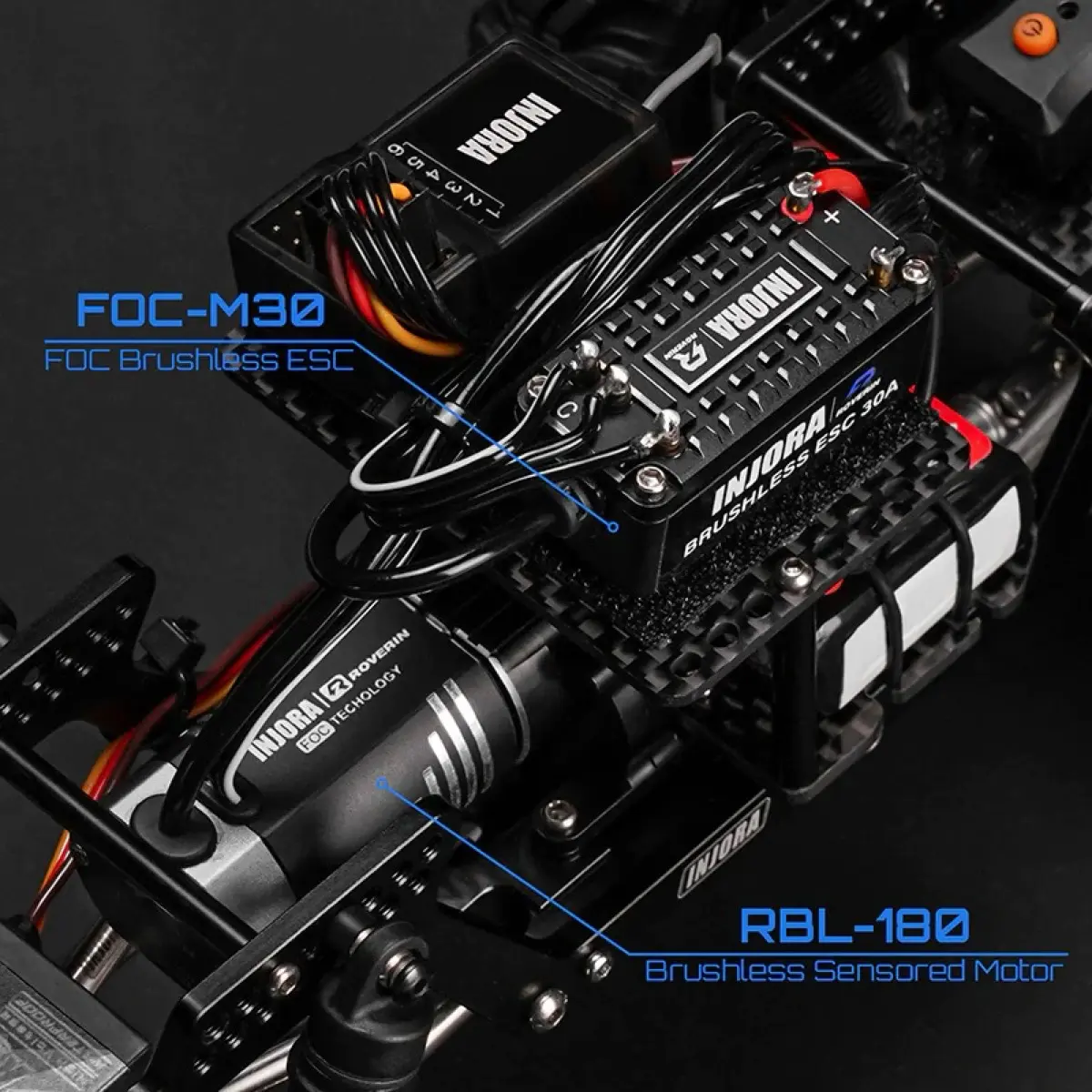 INJORA】Roverin FOC Sensored Brushless ESC & Motor Combo