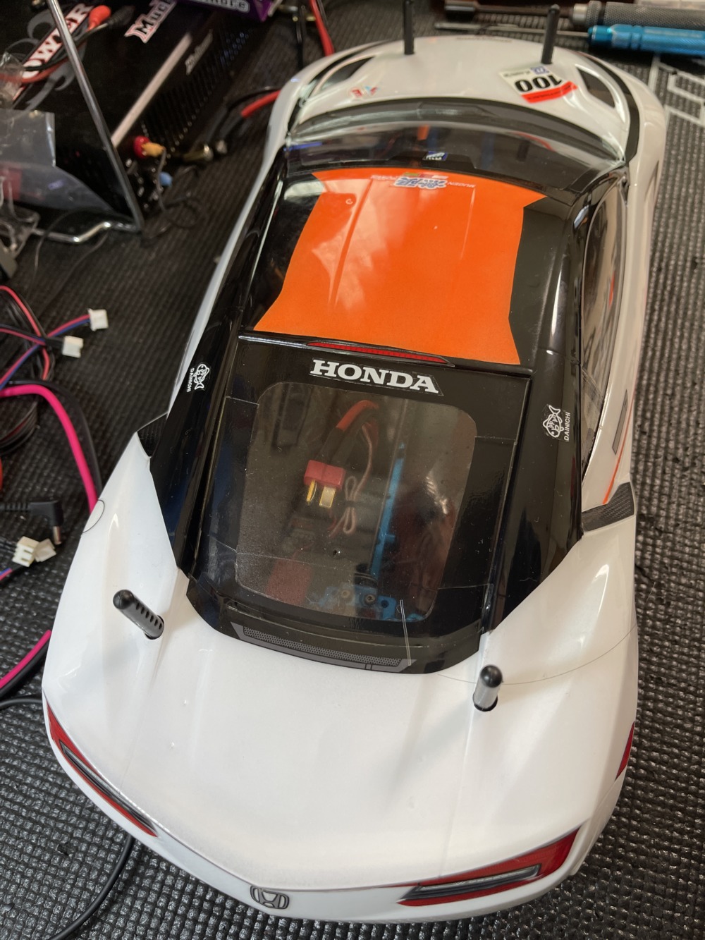 タミヤ SP.1586 1/10RC NSX スペアボディセット (ITEM 51586)を塗り