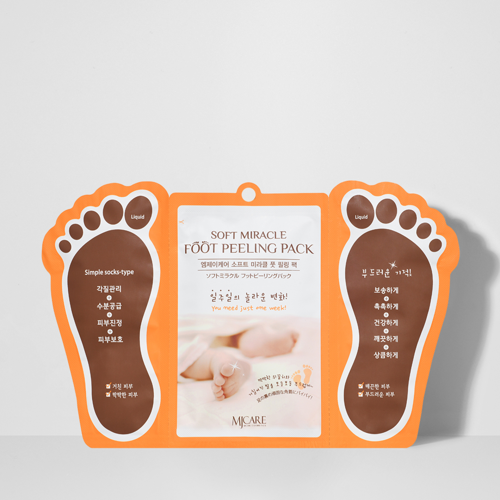 Высококонцентрированный пилинг для ног MJ Care Soft Miracle Foot