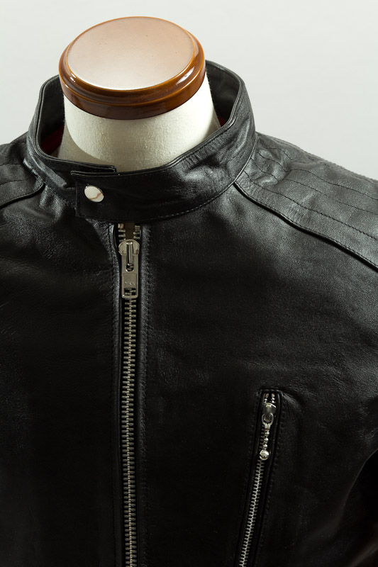 UKシングルライダースジャケット カウレザー ブラック、ライダース