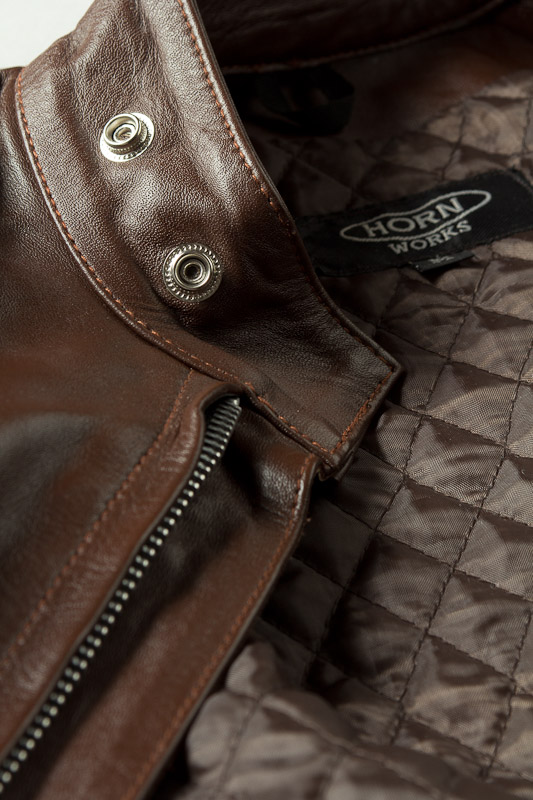 シングルライダースジャケット ブラウン カウレザー、ライダース