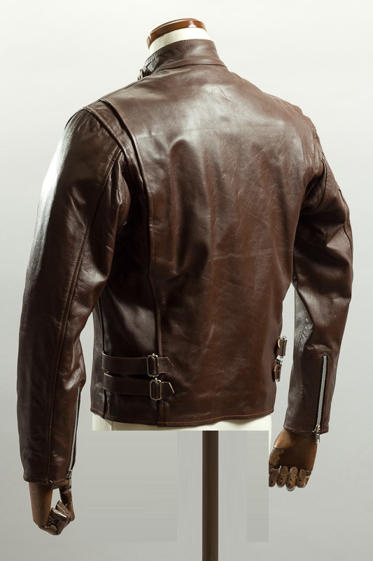 シングルライダースジャケット ブラウン カウレザー、ライダース