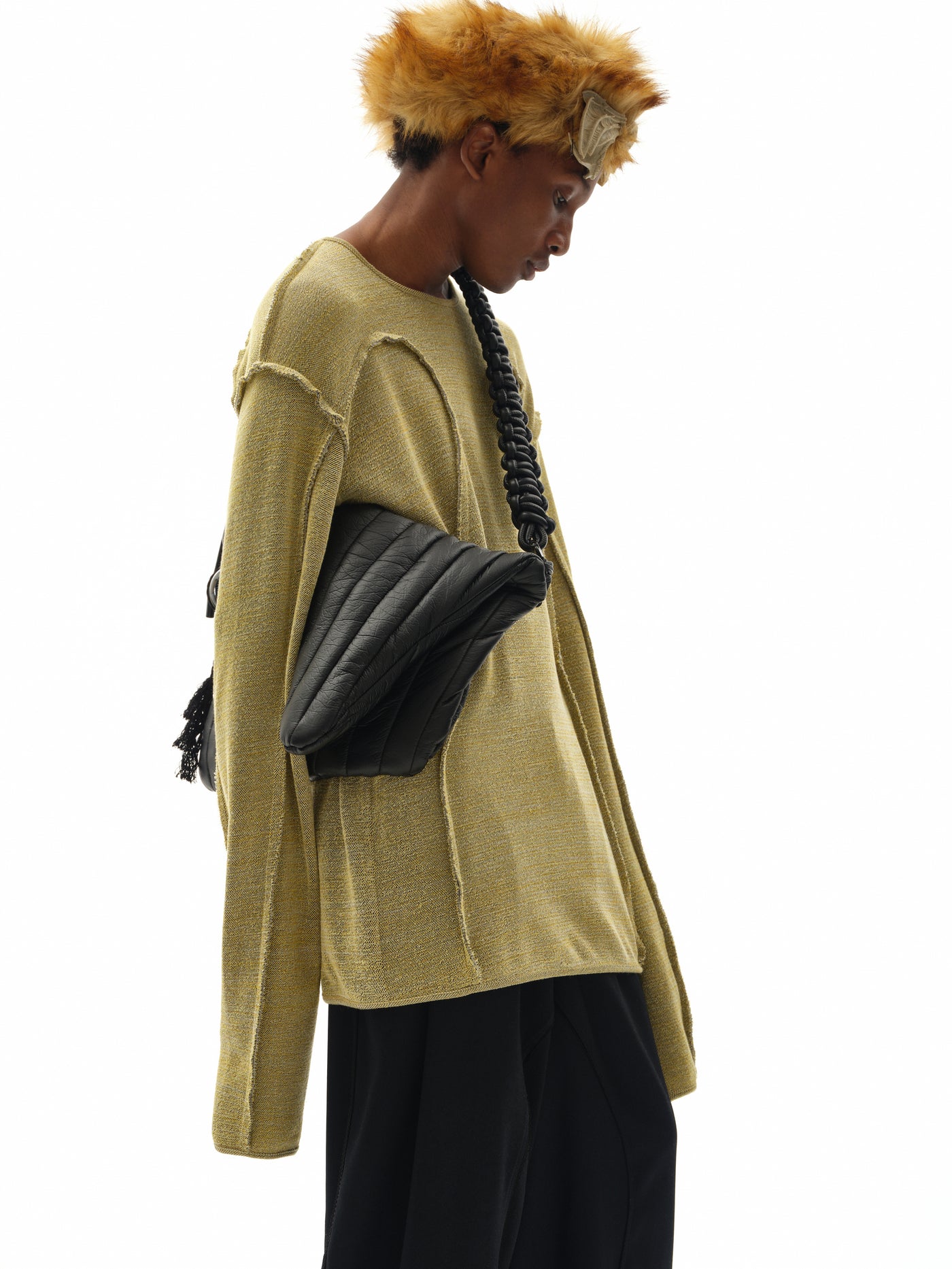 NUTEMPEROR / ナットエンペラー - PU LEATHER BAG (BLACK) | RADD LOUNGE