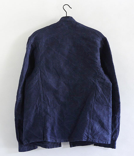 Early20c インディゴリネンフレンチワークジャケット [Dead Stock