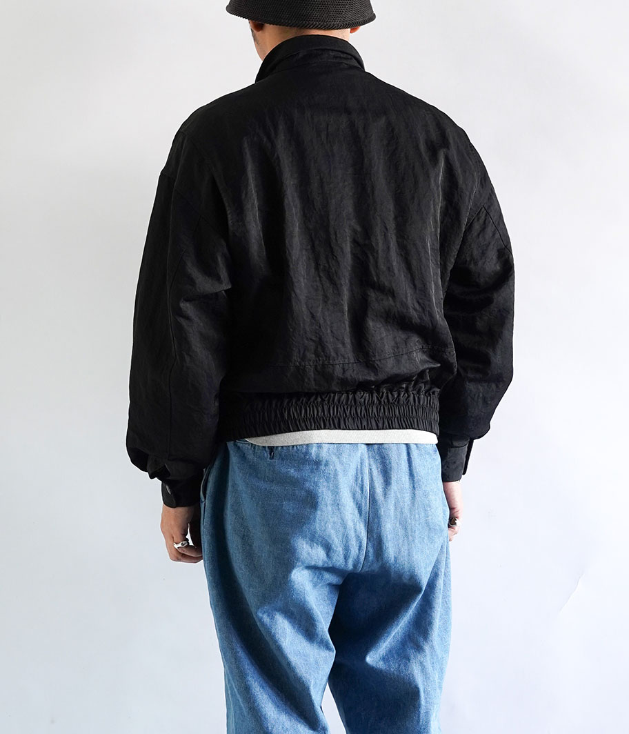 YOKE NYLON BOMBER JACKET [BLACK] - Fresh Service NECESSARY or