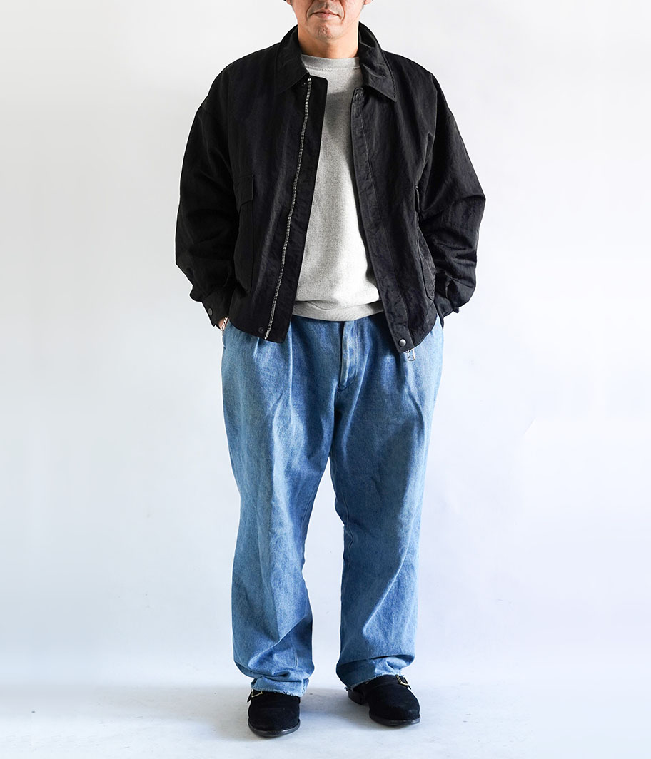 YOKE NYLON BOMBER JACKET [BLACK] - Fresh Service NECESSARY or