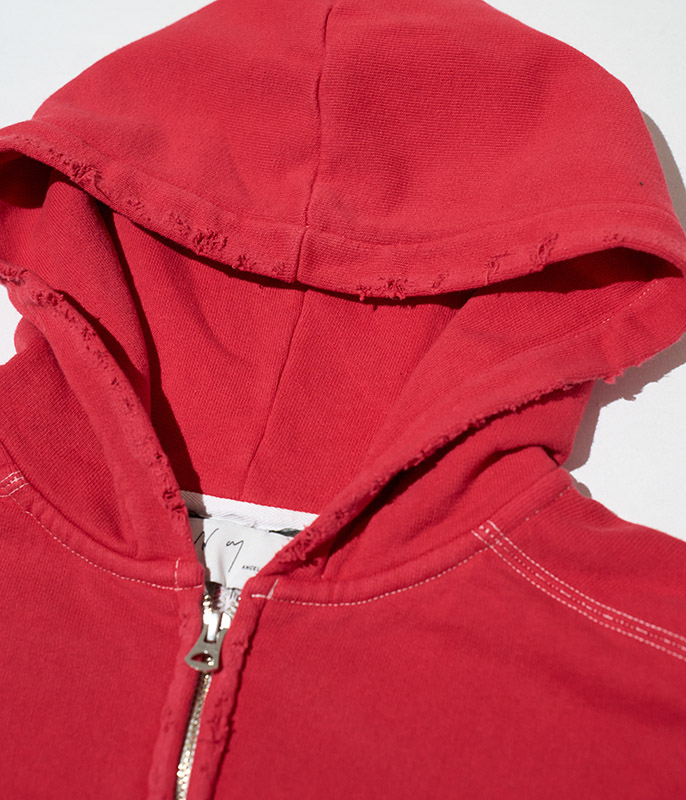 ANCELLM ZIP UP HOODIE [RED] - Fresh Service NECESSARY or