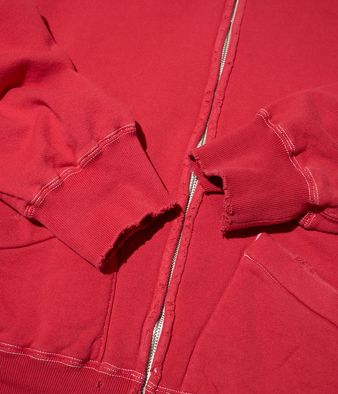 ANCELLM ZIP UP HOODIE [RED] - Fresh Service NECESSARY or