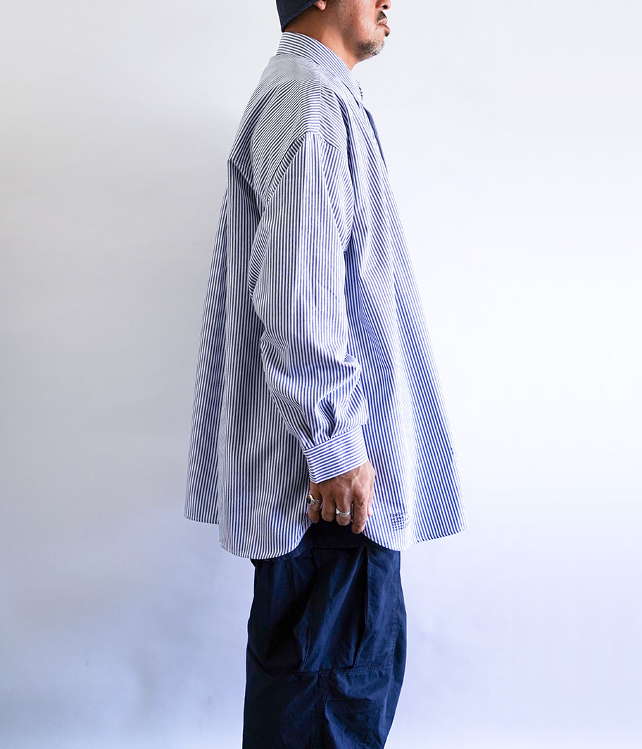Fresh Service DRY OXFORD CORPORATE L/S B.D. SHIRT [BLUE STRIPE