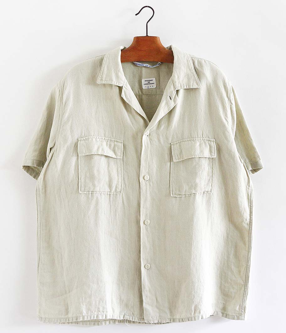 NECESSARY or UNNECESSARY TWO POCKET SHIRT LINEN [NATURAL] - Fresh