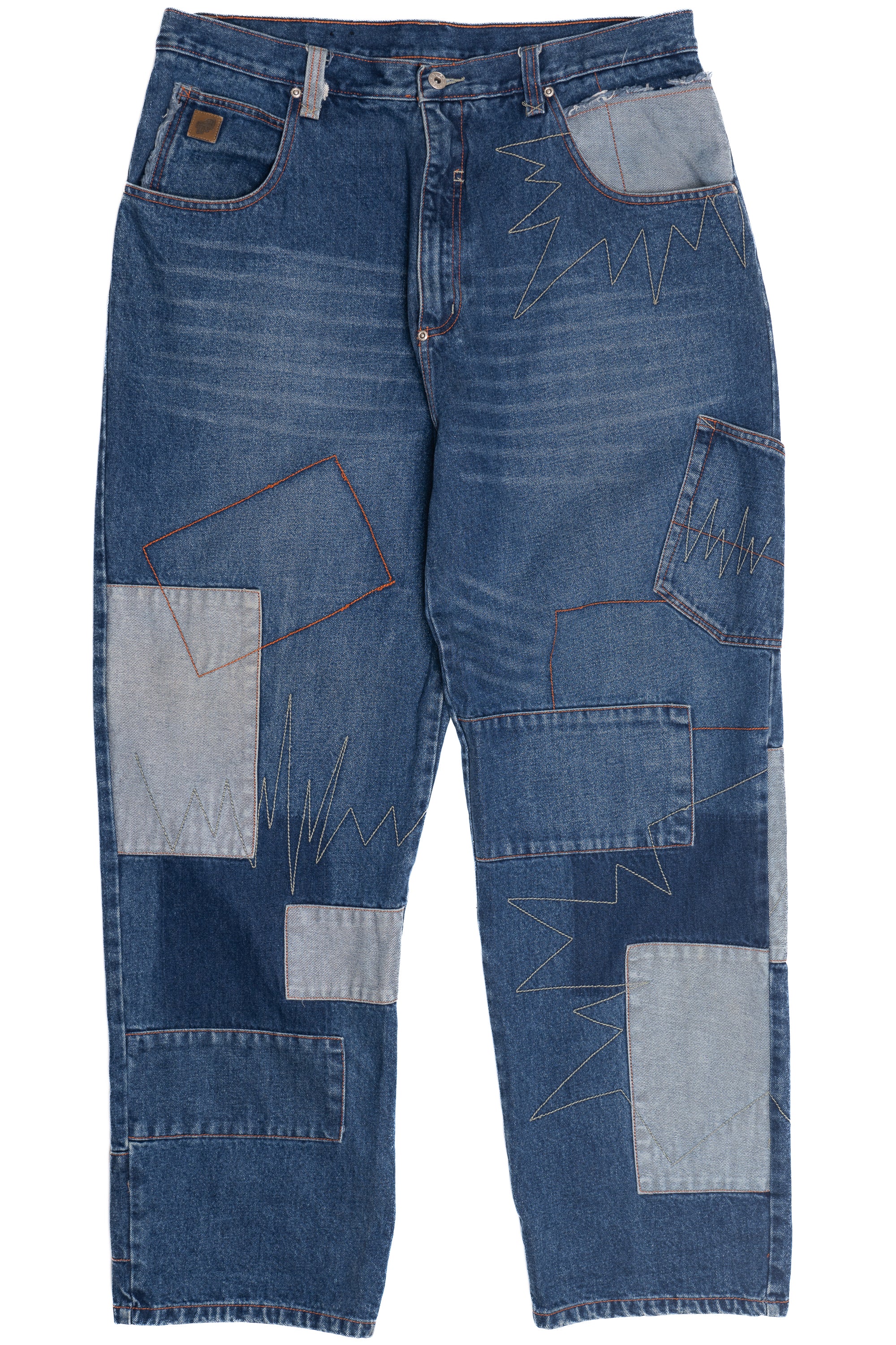 International Tuff Standard Patchwork Denim Baggy Jeans – Ragstock