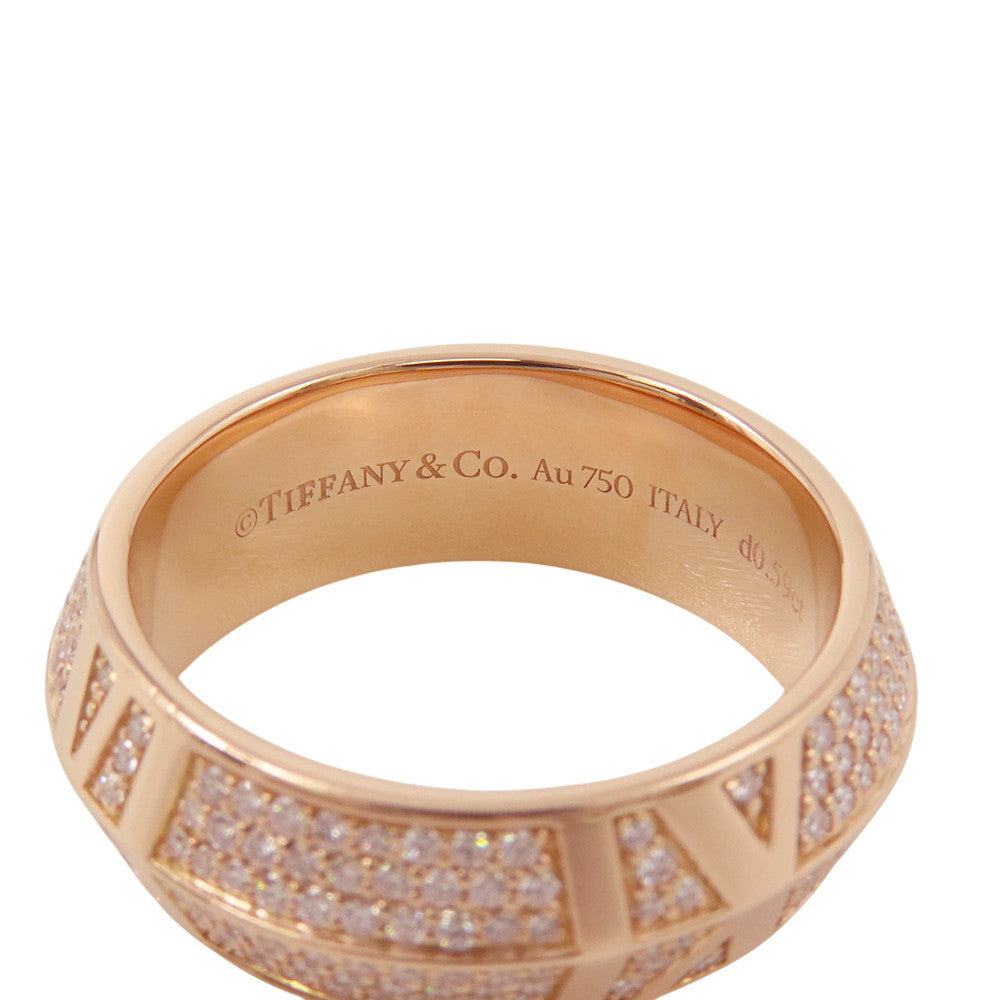 TIFFANY&Co. Atlas X Closed Wide Ring Size Approximately No. 14 18K