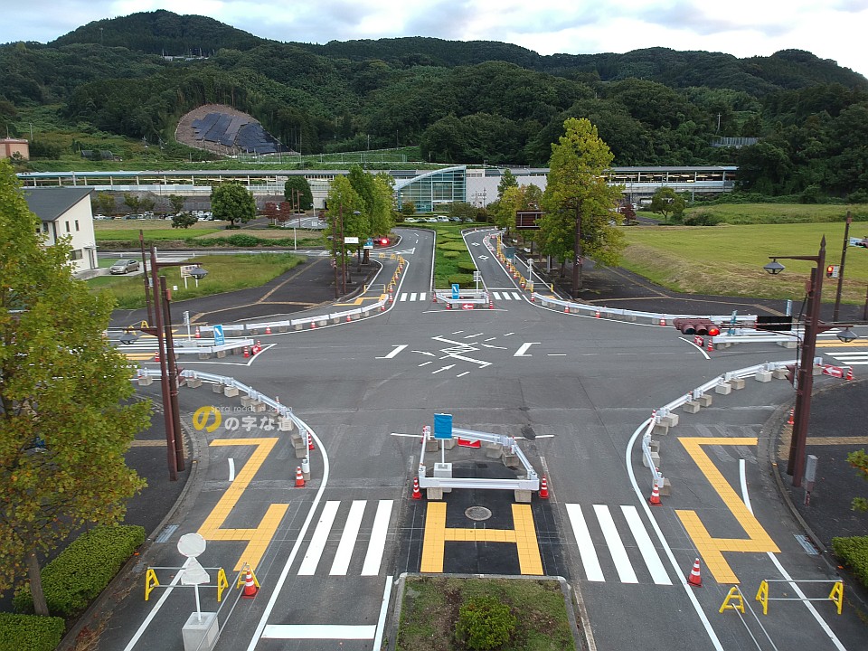安中榛名駅前ラウンドアバウト – のの字な道