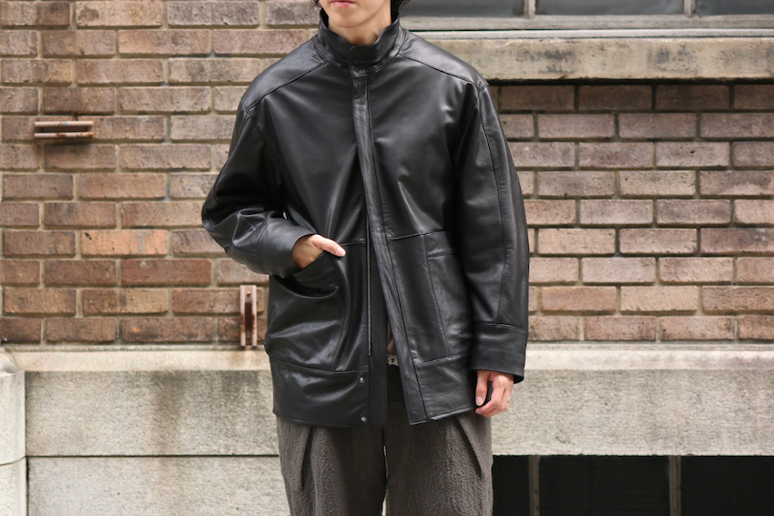 SEVEN BY SEVEN STAND-UP COLLAR LEATHER CAR COAT -GOAT LEATHER- - Blog