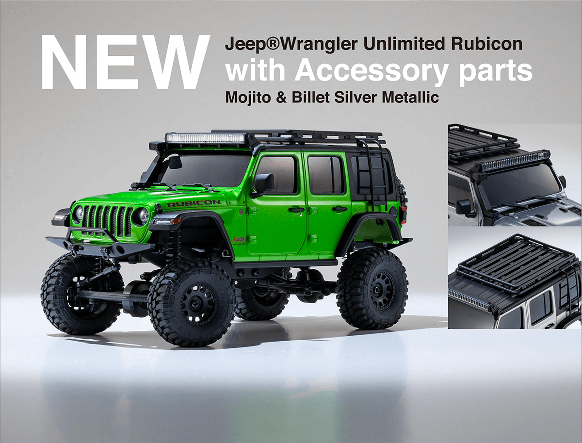 Kyosho RC 1/28 Mini Z JEEP WRANGLER Rubicon UNLIMITED * GREEN * -RTR-