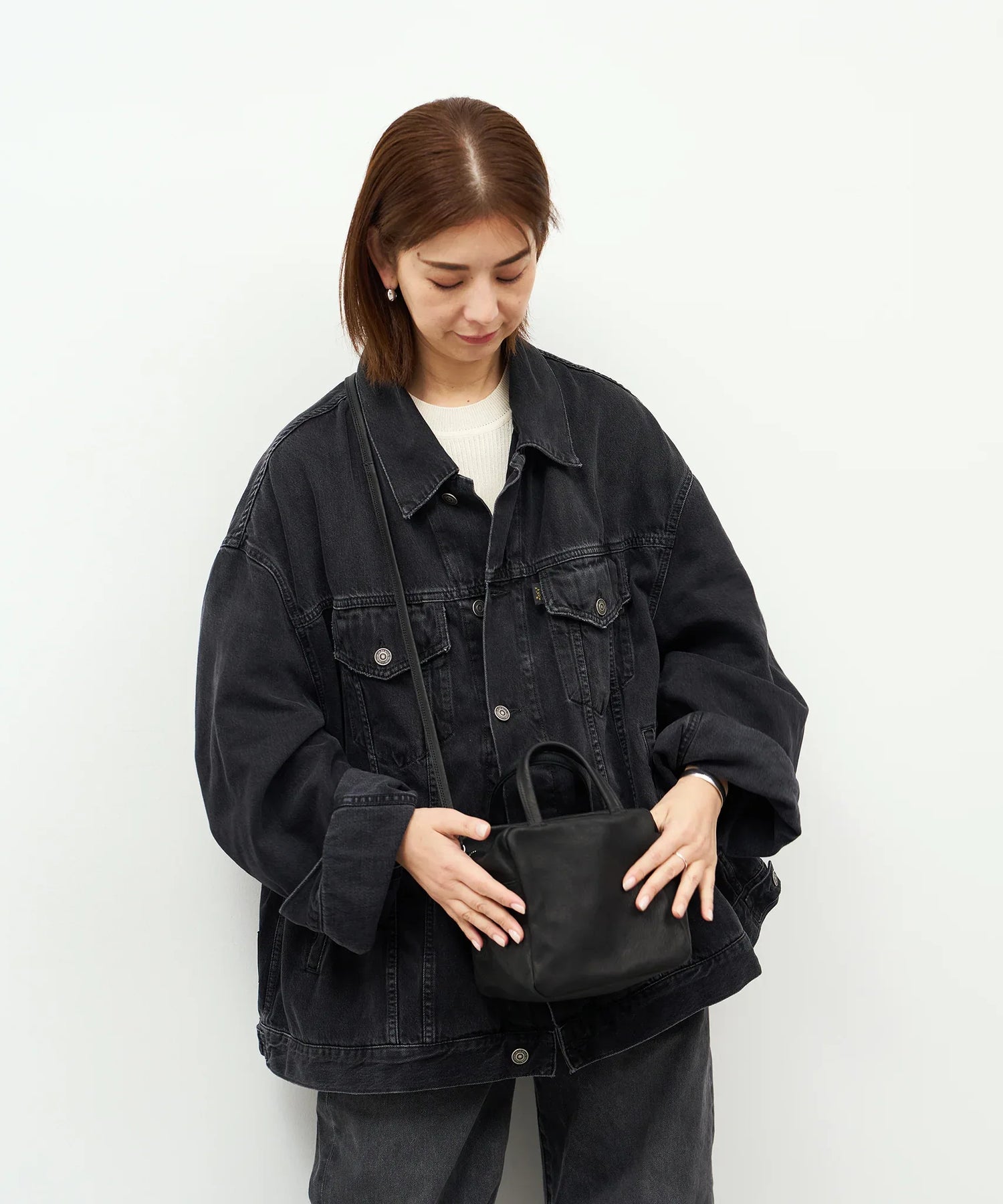 REN】《ボストンバッグ》シンプルで軽い2wayレザーバッグ