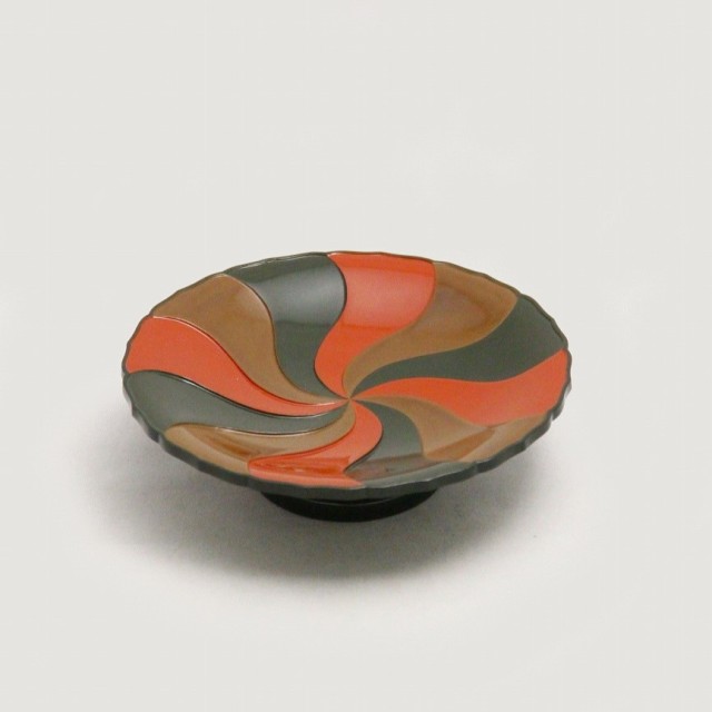 4代 川端 近左 「色漆塗分捻高坏銘々菓子器 10客組」 | 京都祇園の古