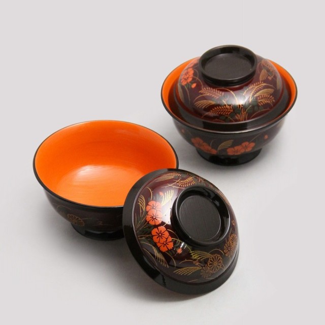 田中 表阿彌 「長寛写根来絵替煮物椀 10客組」 | 京都祇園の古美術、古