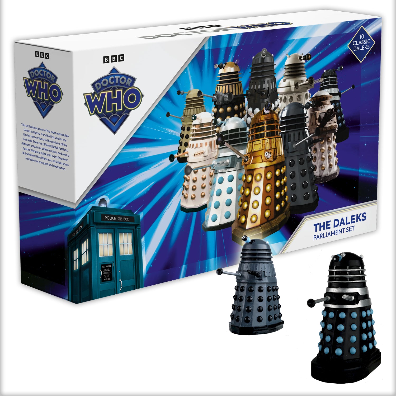 Doctor Who THE DALEKS PARLIAMENT SET - 10 Classic Dalek Figures Box Se