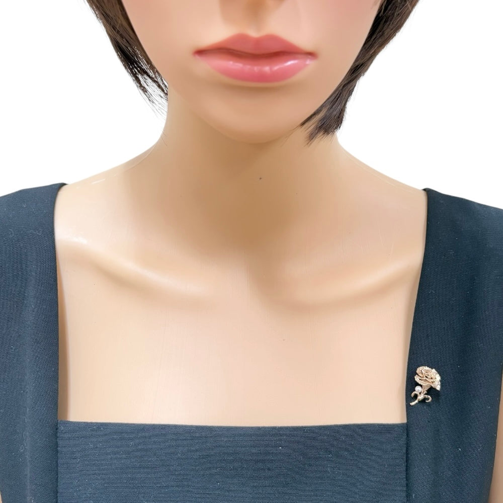 MIKIMOTO ミキモト ブローチ 18金 K18イエローゴールド パール