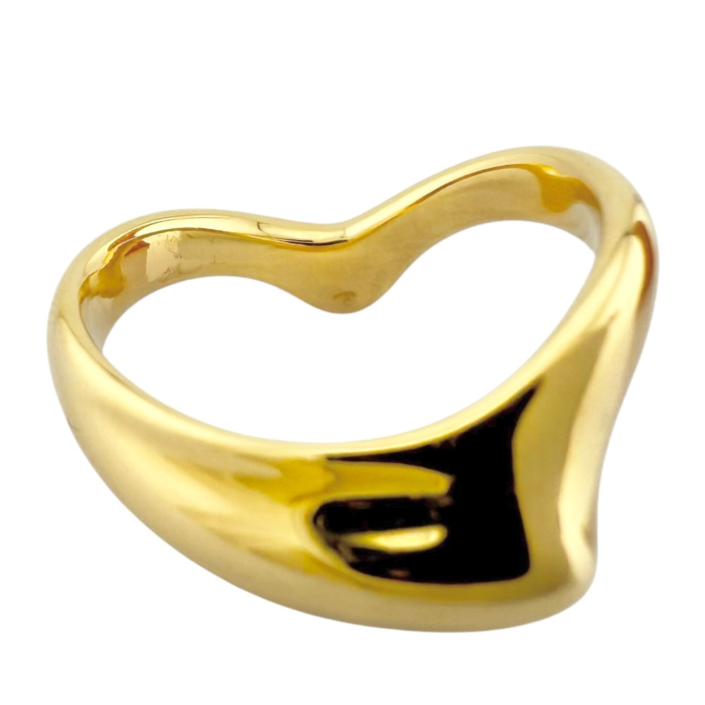 TIFFANY&Co. ティファニー カーブドウェーブハート リング 指輪 9号 18