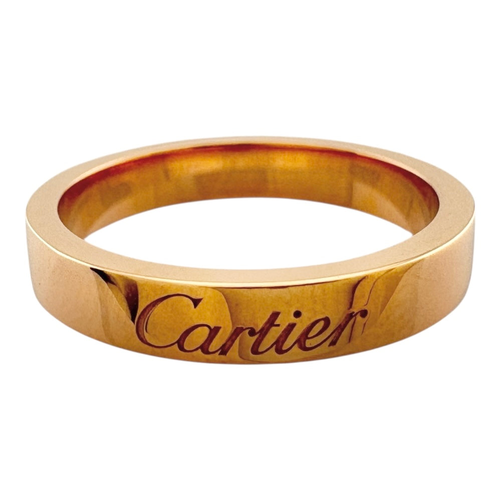 CARTIER カルティエ エングレーブド リング 指輪 7号 18金 K18ピンク
