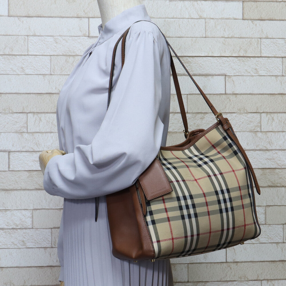 バーバリー BURBERRY トートバッグ ナイロン HONEY/TAN レディース