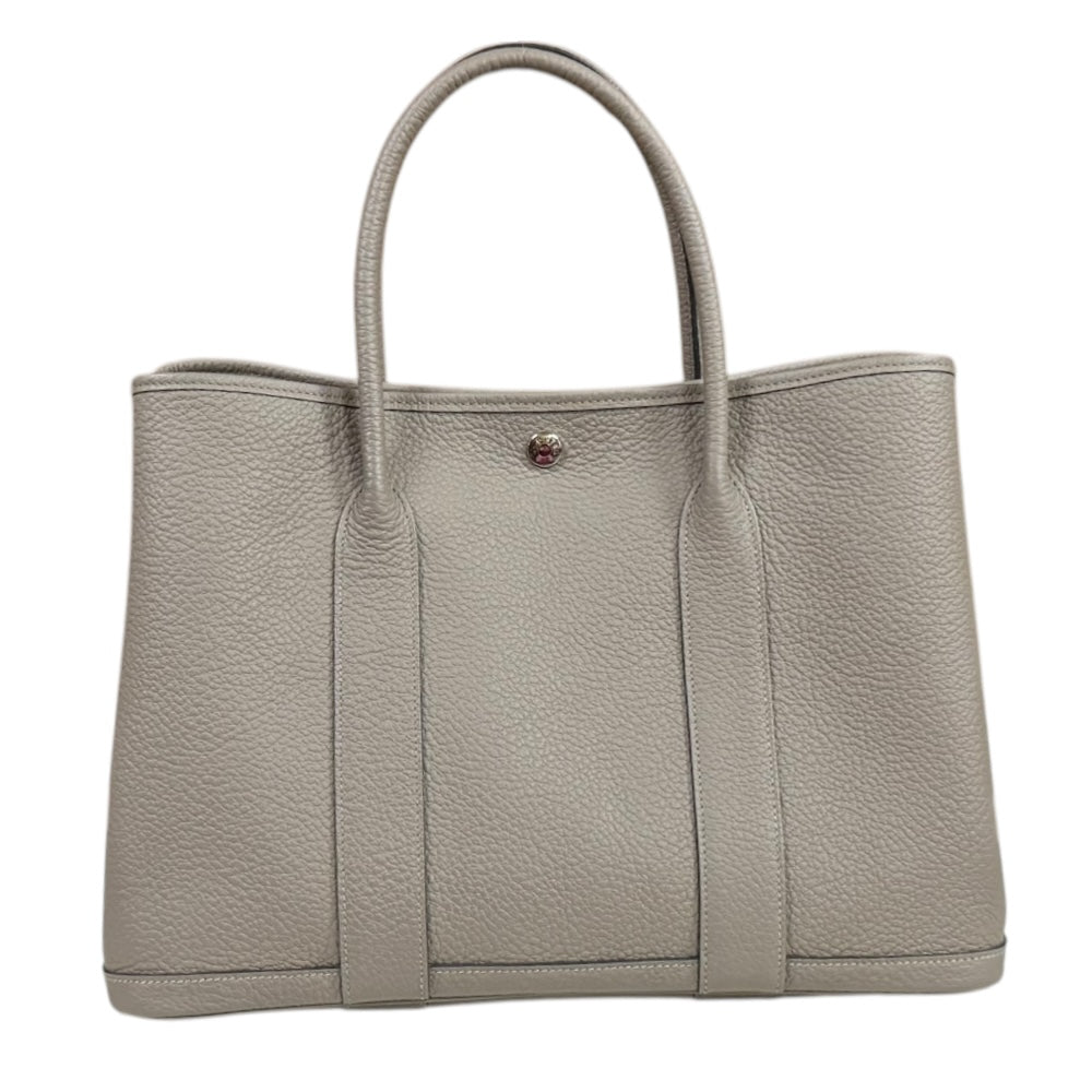 HERMES エルメス ガーデンパーティPM トートバッグ グレー レディース