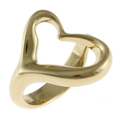 Tiffany & Co. Open Heart Ring, Size 13, 18K Gold, Women's
