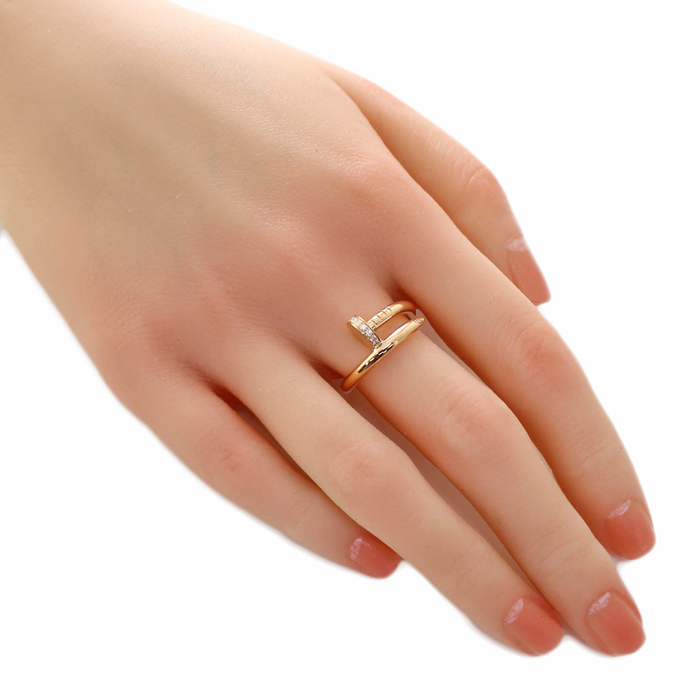 CARTIER Juste un Clou Ring, size 10, 18K, K18 pink gold, diamond
