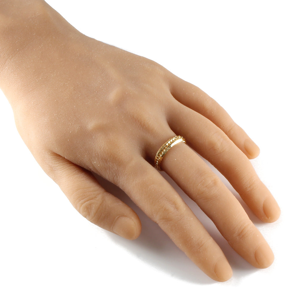 喜平 リング・指輪 12DCT 12面トリプル リング 指輪 18号 18金 K18