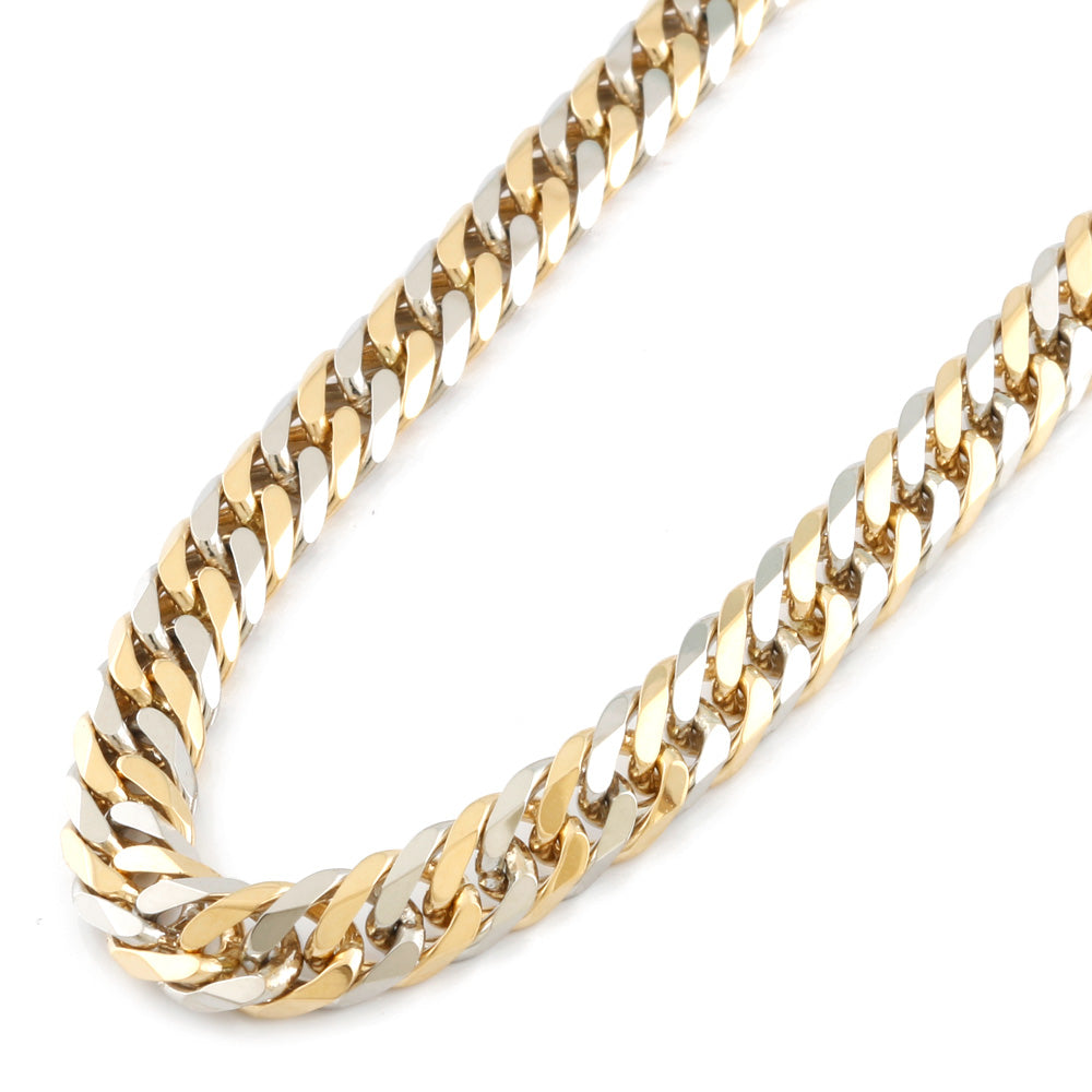 New] K18 Pt850 necklace chain, Kihei, approx. 50.8g, 6-sided