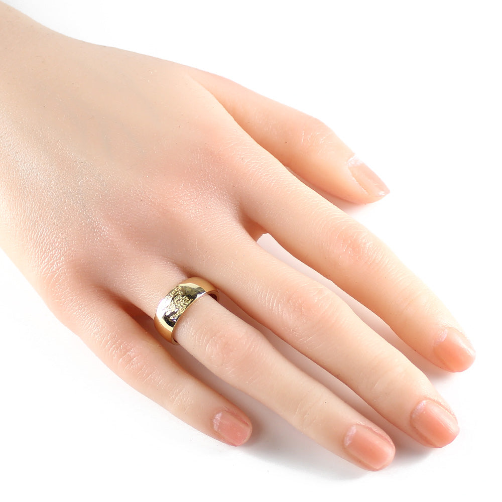 中古】 バーバリー BURBERRY K18 リング 指輪 幅広 11.5号 18金 K18