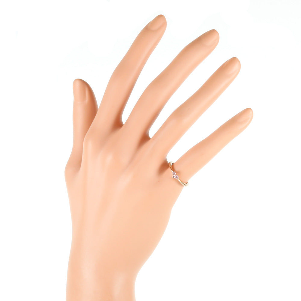 中古】 エテ ete K18PG リング 指輪 ピンクサファイア ハート 18金 K18