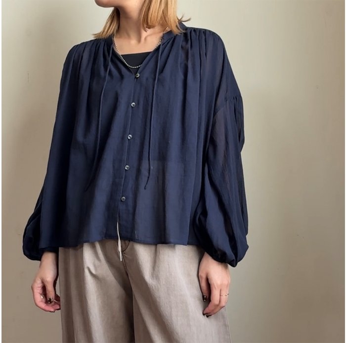 cafune カフネ コットンスキッパーボータイブラウス 525946 | recherche