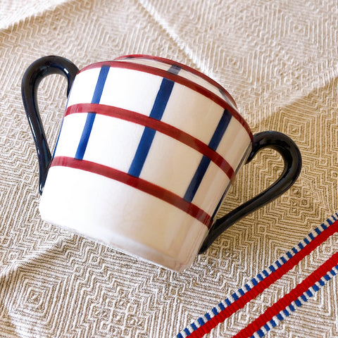 クレイユモントロー HBCM Béarn バスク柄 シュガーポット 蓋なし