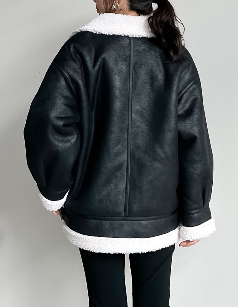 フェイクレザーボンバージャケット - ジャケット/アウター通販 | 人気
